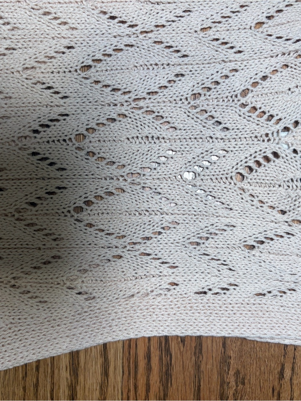 Angel Kiss Cream Open-Knit Racerback Tank - Picture 4 of 6